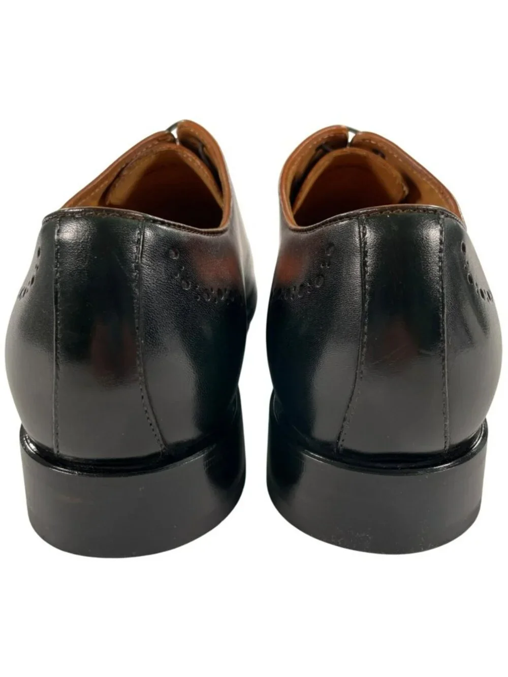 UGo Vasare Williams Green/Caramel Calfskin Oxford Shoes W/Dust Bags Men's Size 8